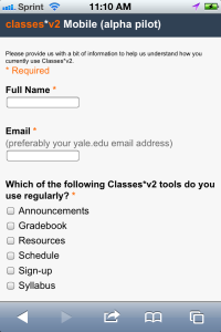 Qualtrics on an iPhone